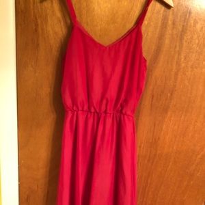 Mimi Chica red, v-neck, spaghetti strap mini  - XS